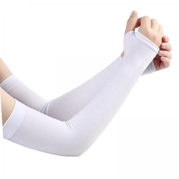 Merishopp 2xUV Protection Arm Sleeves Ice Silk Cooling Sports Sleeve Running White | Sporting Goods | Team Sports | Basketball | Clothing, Shoes & Accessories | Protective Gear-picture-21
