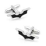 iGame Bat Cuff Links Black Color Movie Superheroes Design Cufflinks with Gift Box