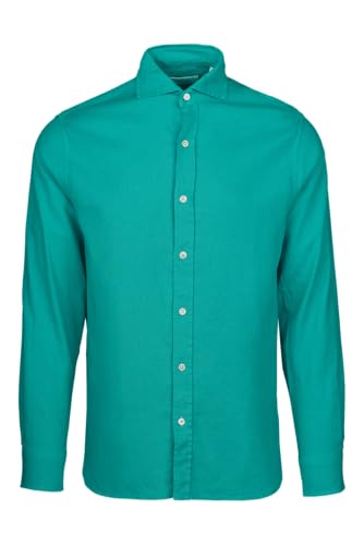 Image of SWIMS Santorini Men's Long Sleeve Linen Stretch Button Down Shirt | Lightweight breathable shirt for vacation, resort wear, travel and beach