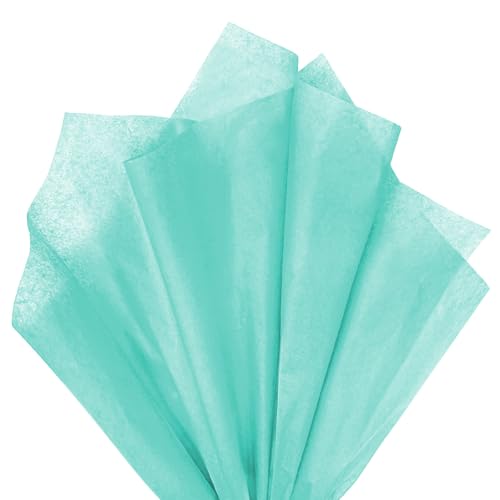 Image of 120 Sheets 20 inchX14 inch Tissue Paper for Gift Bags Wrapping, Teal Art Tissue Paper Bulk for Weddings Birthday Party Crafts Decoration