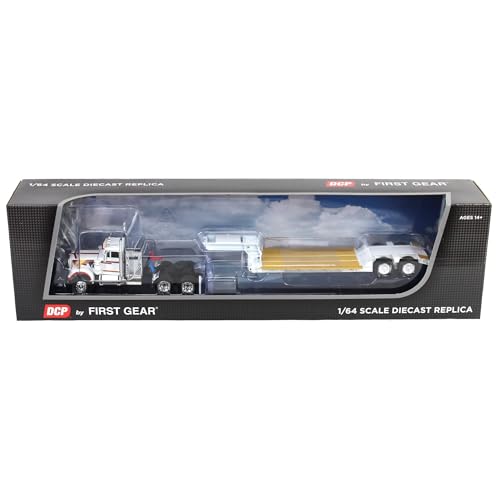First Gear 1:64 White Western Star 4900 Camión y Remolque miniatura 5
