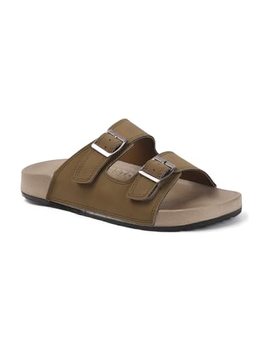 Image of Sukun mens Sukun Slb 10 Men's Stylish Dual-strap Buckle Sandals Sandal