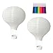 SM SunniMix 2Pcs Unpainted Hot Air Balloons DIY Craft Project with 12 Color Pens Paper Lantern for Bridal Shower Party Family Games