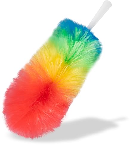 Image of Carlisle FoodService Products 36315600 Telescoping Polyster Wool Duster with Plastic Handle, 52 inch - 81 inch Overall Length, White