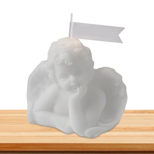 Vela De Ángel - Decorativo Romántico - Vela Perfumada En Forma De Ángel | Floral Afrutada De Larga Duración Hasta 15 Horas | Lindas Velas De De Soja Para Cumpleaños, Día De San