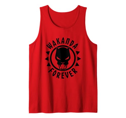Débardeur Black Panther imprimé Wakanda Forever t-shirt sans manches Marvel noir