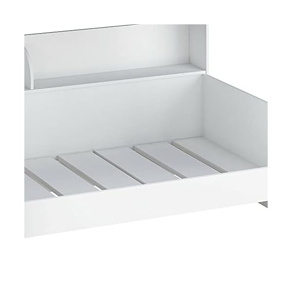HUIJK Bunk Bed Bunk Bed Frame, Aerial White Wooden Bunk 3ft Bed Frame 175 cm x 195 cm x 136 cm - Image 8