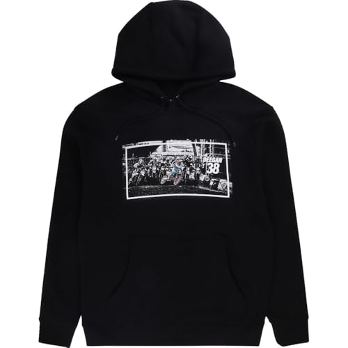 Holeshot Hoodie (Large, Black/Light Gray)
