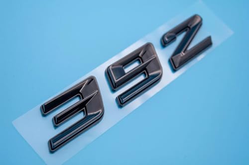 Image of Pair Set 392 Passenger & Driver Side Rear Badge Emblem Body Nameplate Raised Sticker Decal (Gloss Black)