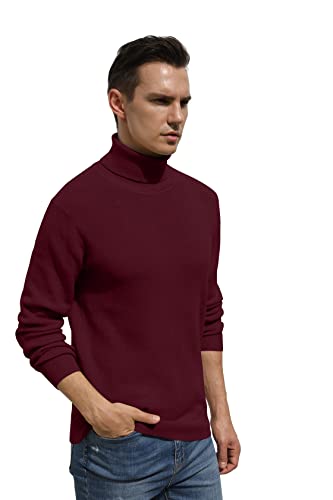 Sailwind Men's Ribbed Knitted Wool Casual Pullover Turtleneck Sweater3