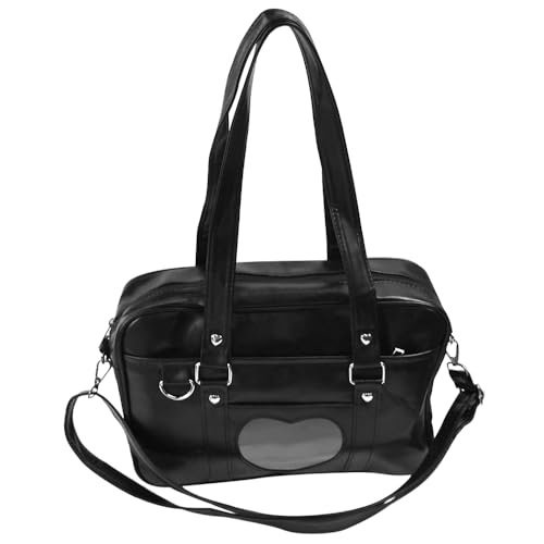 FuxFuis Bolso Japonés para Uniforme Bolso de Hombro de PU Informal Japonés Bolsa de Uniforme Escolar Japoné Bolsa de Escuela Japoné con Diseño Corazón Bolsos de Escuela Secundaria Japon JK (Negro) FuxFuis Bolso Japonés para Uniforme Bolso de Hombro de PU Informal Japonés Bolsa de Uniforme Escolar Japoné Bolsa de Escuela Japoné con Diseño Corazón Bolsos de Escuela Secundaria Japon JK (Negro)