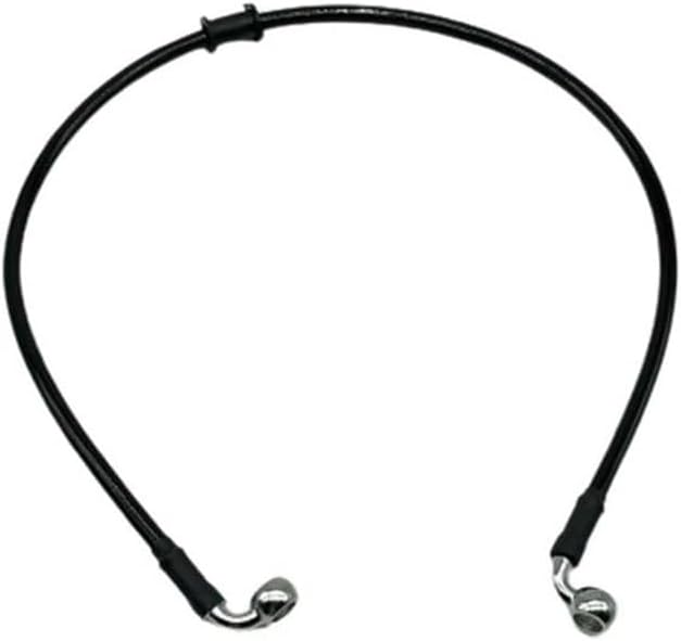 Motorcycle Hydraulic Reinforced Brake Clutch Oil Hose Line Pipe Black 300mm to 2200mm 90° 10mm for ATV Dirt Pit Racing Bike