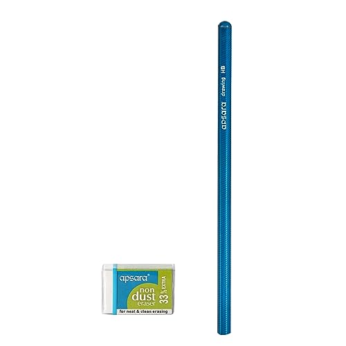 Apsara Assorted Drawing Pencils, HB, B, 2B, 2B, 4B, 6B - Pack of 6