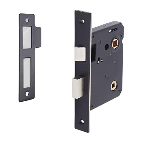 Matte Black Bathroom Lock 76mm / 57mm Mortice Lock Backset Cover