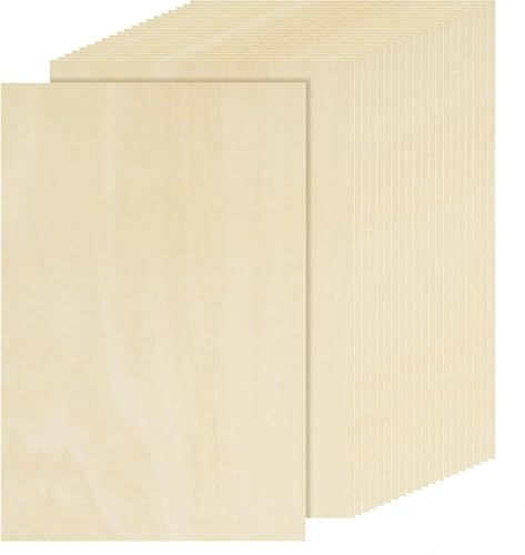BXUUXA 20 Piezas Madera de Balsa Fina,200 * 100 mm Contrachapado sin Terminar Tablones de Madera Paulownia Ligeros Tablero Delgado de Paulownia para Manualidades,Proyectos de Láser,Pintura y Modelado
