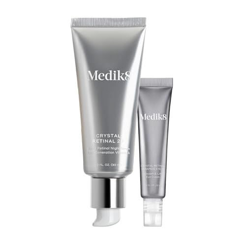 Medik8 Crystal Retinal Night Serum & Eye Cream Set, Vitamin A Ret...