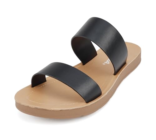 Soda Shoes Women Flip Flops Flat Beach Sandals Slides Double Straps OCCUPY-S2