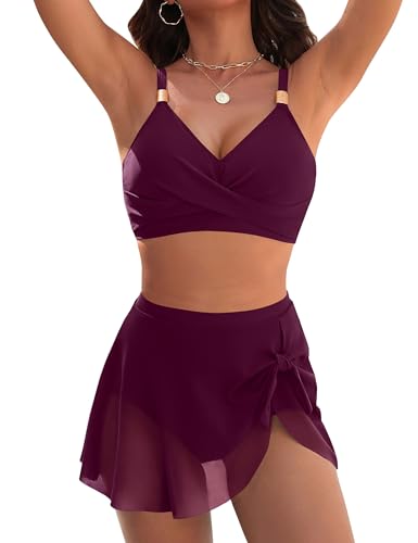 Blooming Jelly Womens Tummy Control Swimsuits 2 Piece High Waisted Bathing Suits Modest Cute 2026...