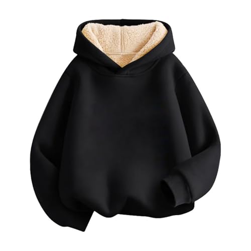 Sweat à capuche enfant doublé polaire manches longues pour hiver