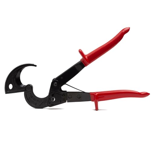 Ratcheting Cable Cutter Ratchet Wire Cutter Heavy Duty Cable Wire Cutter Aluminum Copper Ratchet Wire Cutting Ratcheting Wire Cutting Hand Tool For Cutting Electrical Wire Up to 240mm²/10.23Inch
