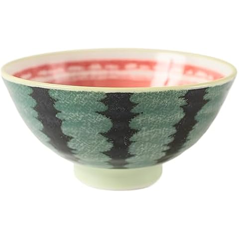 Mino ware Japanese Ceramics Kids Rice Bowl made in Japan (Japan Import) MIC057 (Watermelon) Cover