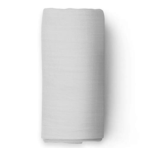 Image of The White Cradle 100% Organic Cotton Baby Swaddle Wrap, Large 112x112 cm Super Soft Muslin, 1 pc Pack, Grey