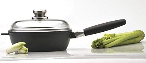 Eurocast by BergHOFF - 10” Saute Pan with Lid | Ceramic & Titanium Nonstick Cooking Surface | Durable, Lightweight Construction | Detachable Handle for Oven Use | Designed in Europe. Made for America