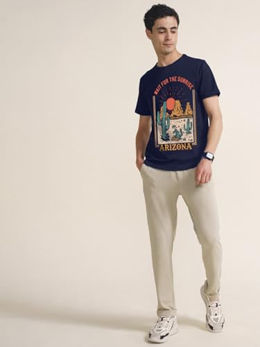 Image of Veirdo 100% Pure Cotton Regular Fit Cool & Trendy Front Printed Half Sleeve T-Shirt Combo for Men (Available Colors: Black, Navy, Swanwhite, White & Green)