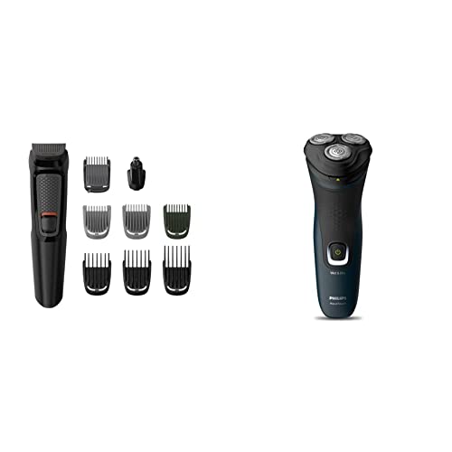 Image of PHILIPS Multi Grooming Kit MG3710 /65, 9-in-1 (New Model), Face, Head and Body - All-in-one Trimmer, 60 Mins Run Time & S1121 /45 Cordless Electric Shaver, Up to 40 Min of Shaving