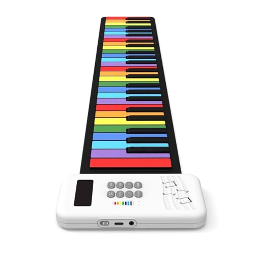 ポータブル 49 折りたたみピアノ電子キーボード教育楽器玩具ギフト子供の誕生日クリスマスポータブル電子キーボード