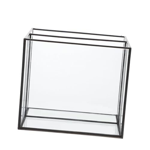 Rangement en laiton et verre noir pour éliminer le désordre du bureau