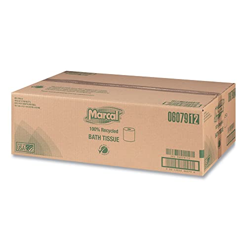 Marcal 6079 Bath Tissue, 2-Ply, 336 Shts/Roll, 48 Rolls/Ct, White #TOP6