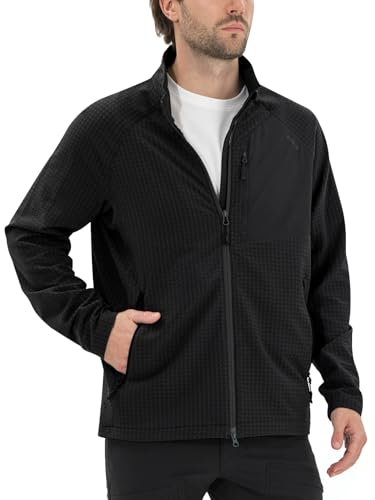 Mens Lightweight Windbreaker Hiking Softshell Jacket Water-resistant Full Zip Hoodies Golf Jackets