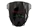 Protek ABS Plastic Injection Black Smoke Double Bubble Transparent Windscreen Windshield for 2003 2004 Kawasaki Ninja ZX6R ZX6RR 636 ZX636C ZX600M ZX600K