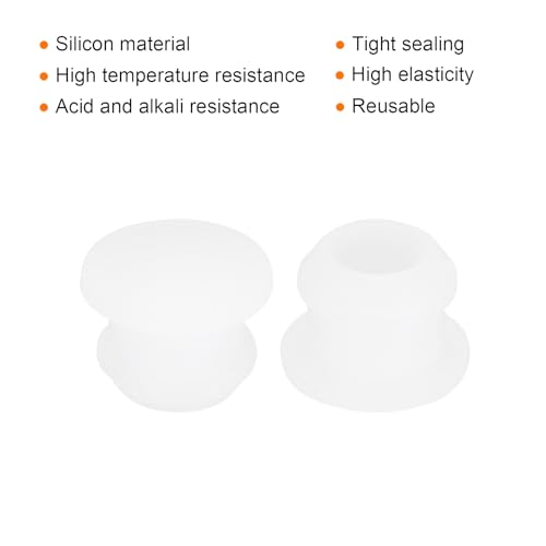 Image of MECCANIXITY Silicone Snap in Locking Hole Plugs Rubber Panel Seal Cover Flush Type Panel Round for Kitchen Rubber Bulkheads Waterproof Sealing Plugs 9.5mm /0.37 Inch Dia Transparent,Pack of 20
