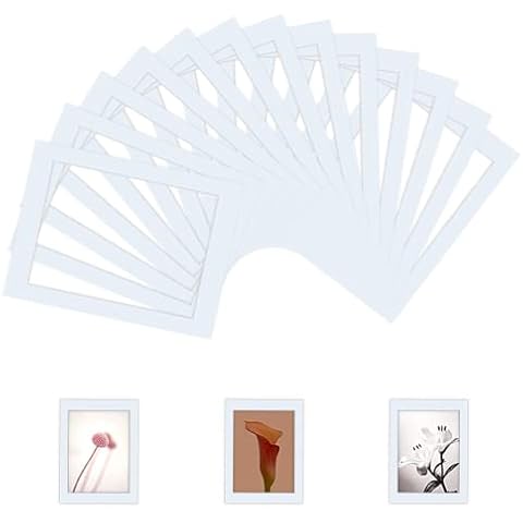 REFORUNG 12 PCS Passepartout A3 Papel Paspartu Blanco Cover