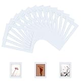 Reforung 12 Stück Passepartout A3 Passepartouts in Museumsqualität Bilderrahmen Passepartout Weiß Passepartout Rahmen Säurefrei Passepartoutkarton für Bilderrahmen Poster Gemald Foto, 30 x 40 cm
