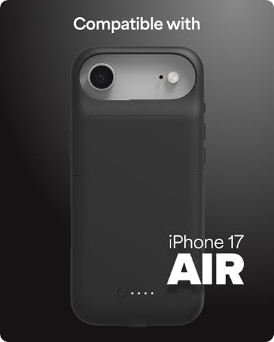 Image of Mophie Juice Pack Battery Case for iPhone Air - Slim Charging Case, Up to 50% Extra Battery Life, High Impact Protection, Magnetic Back for Wallets & Mounts, Sustainable Material, Black