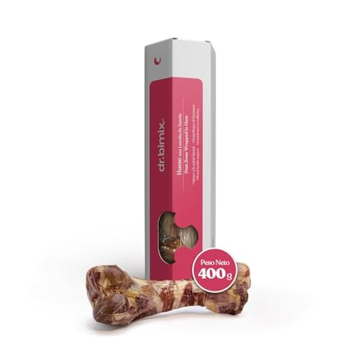 dr. bimix Hueso de Jamón Natural para Perros Medianos y Grandes – Snack 100% Natural – Chuche Duradera para Masticar – 400 g - 1 Pack