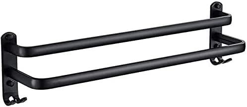Porte-serviettes porte-serviettes de salle de bain noir double ICOBES