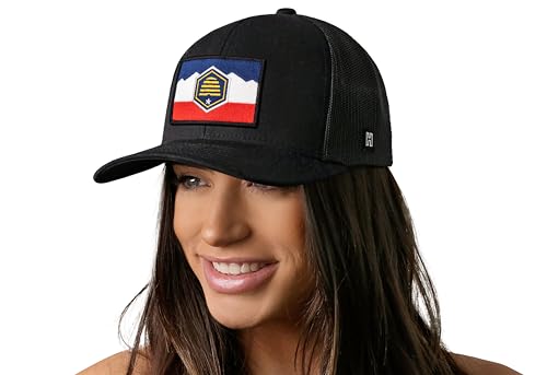 Image of HAKA State Flag Series Trucker Hat for Men & Women, Adjustable Baseball Hat, Golf Hat Snapback