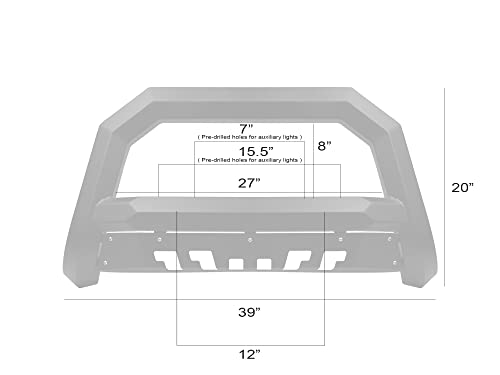 Image of Armordillo 8712474 Rayden Series Bull Bar - Matte Black Fits 2020-2023 Chevy Silverado 2500 HD / 3500 HD