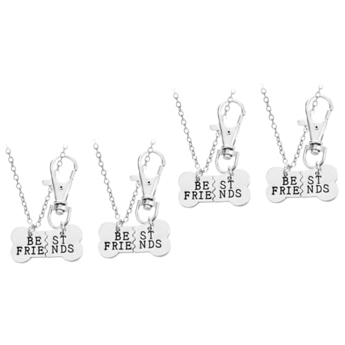 CALLARON Colliers Pour Chien De Compagnie 2 Pièces Pour Filles Bijoux Damitié En Noir Colliers En Forme De Collier Pour Amis