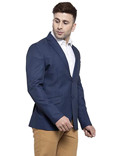 Image of WINTAGE Men's Polyester Cotton Festive and Casual Blazer Coat Jacket