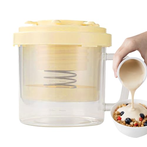 Pastor de yogur seco, colador de yogur con tapa - Filtro Huice hecho en casa | Reutilización reutilizable de malla para hacer yogur, fermentación de queso, extracción de j