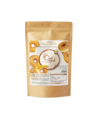 iO.GENIX - OATMEAL | Harina de Avena | 1kg | 100% Avena Integral | Fuente de Proteína | Bajo Contenido en Azúcares (Glazed Doughnut)
