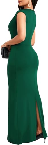 Image of SxClub Formal Dress for Women Cocktail Sexy Bodycon Sleeveless Evening Party Floor Length Long Prom Dresses