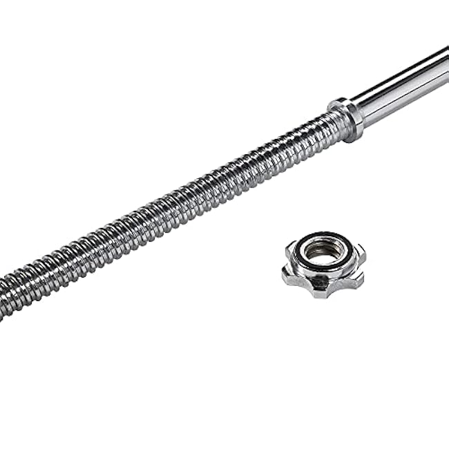 Cast Iron 1 Standard Weight Plates Including 5FT Standard Barbell Bar & Star Locks, 95 Pounds Set (85 Lbs Plates + 10 Lbs Barbell Bar), Multiple Packages