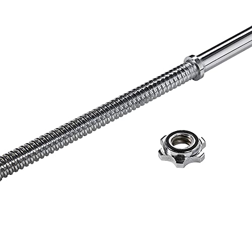 Image of Fitvids Barbell Weight Set, Cast Iron 1 inch Standard Weight Plates Including 5FT Standard Barbell Bar & Star Locks, 95 Pounds Set (85 Lbs Plates + 10 Lbs Barbell Bar), Multiple Packages