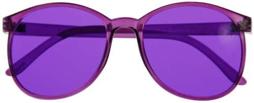 Color Therapy Glasses - Round Frame - Purple/Violet Sunglasses - Mood Enhancing Light TherapyColor Therapy Glasses - Round Frame - Purple/Violet Sunglasses - Mood Enhancing Light Therapy